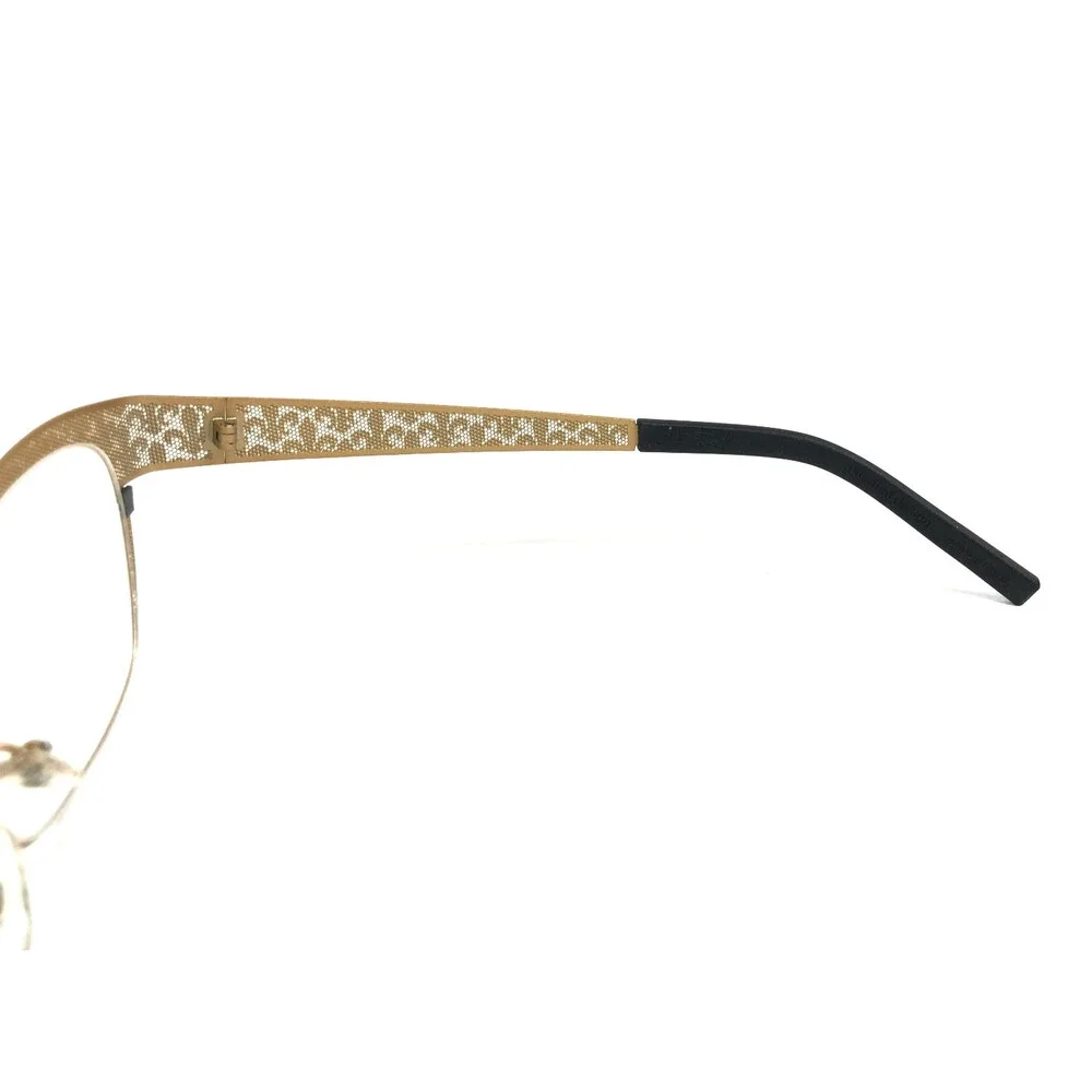 J.F. Rey Eyeglasses Frames JF2559 0050 Matte Black Gold Fleur De Lis 58-16-132